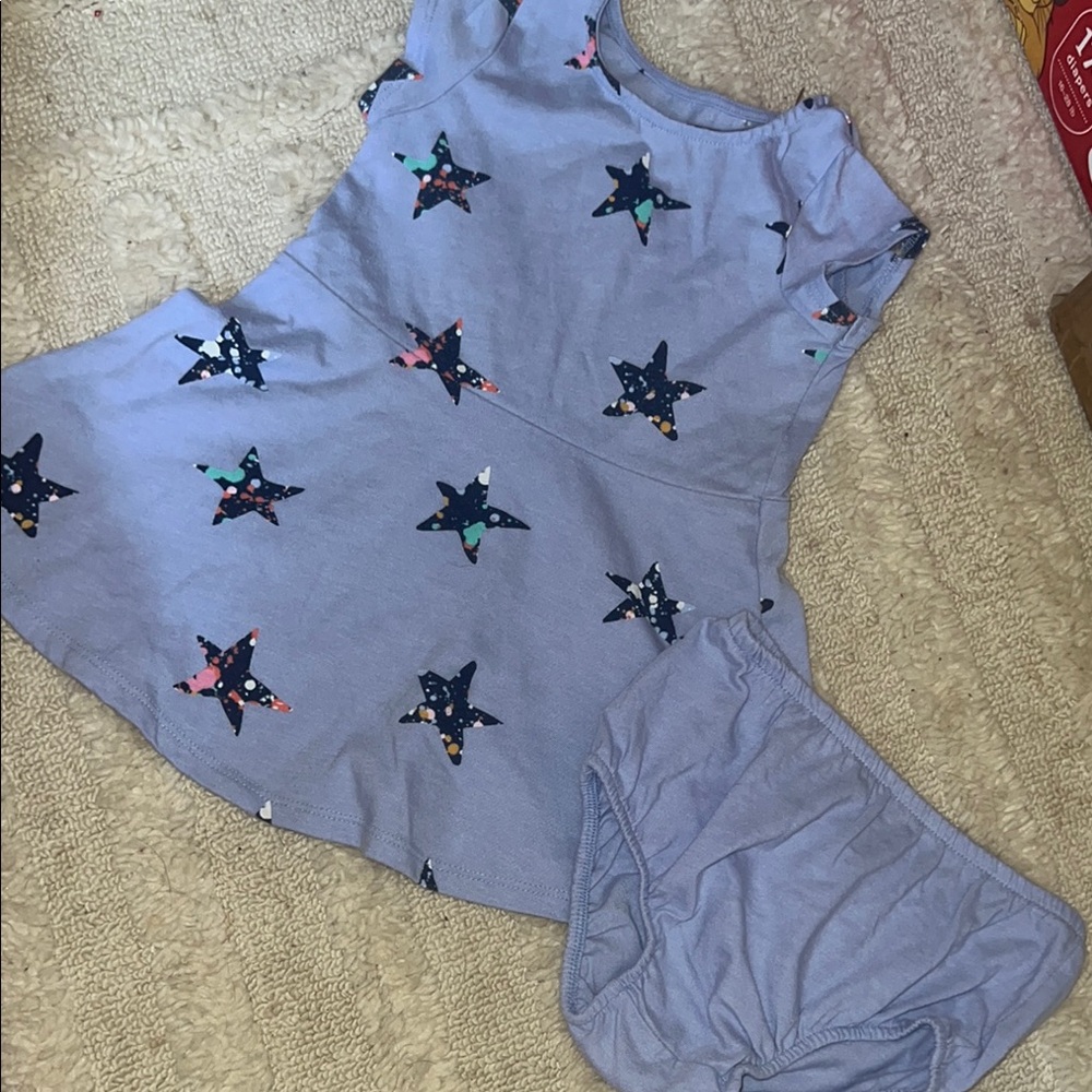 Cat & Jack Star Dress with Bloomers 18M